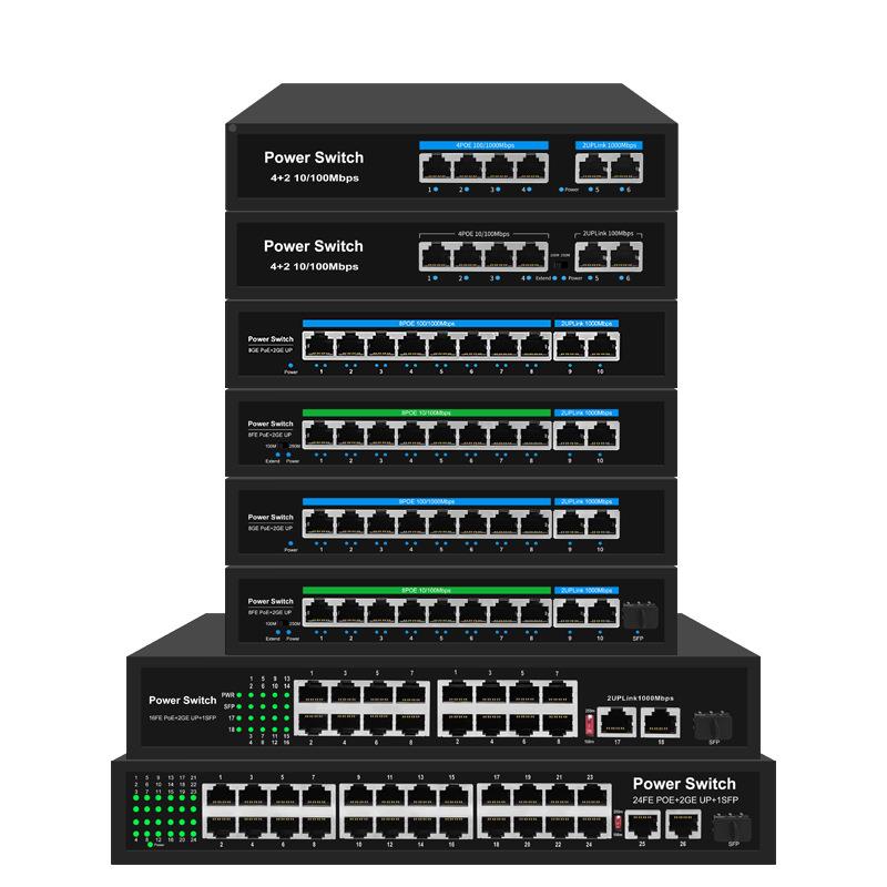 博通非标24V持OE交换机4P口8口16口24口交电BT020245换机POE供支