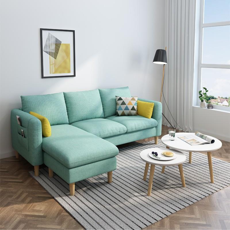 云朵发意式DWQ极简轻奢小户型客沙厅人现简约代网红款棉麻懒布艺