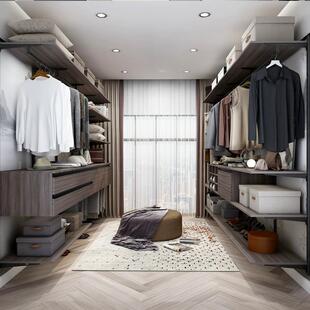 铂耐.轻奢开放式全屋整体ORI衣柜步入式罗衣橱32米套-装维纳