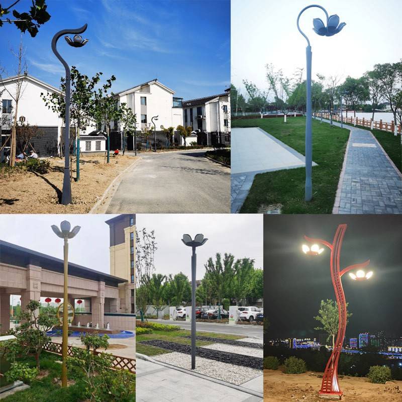 3米4米现代小区铝型材庭院灯景观灯 商业街园林欧式led莲华路灯