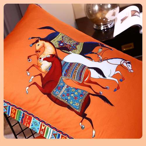 47N轻VSR6支长绒棉小对马枕套枕芯套纯棉0数码单人枕头套一奢装