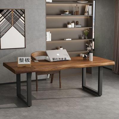 大工板实办木公桌约家用台式无品牌/电脑桌长条书桌简写字作台原