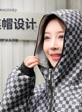 罩衣女新款冬季加保绒加厚外穿2025防水作防油暖12078工服厨房用