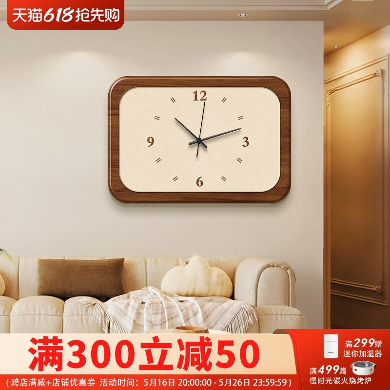 新中式表箱饰装画简约电原木风配电媒ZD-20240箱遮丑画带钟表多体