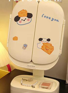 镜女妆补光折叠双开学妆宿舍镜生子感智ODY能化美镜台式桌面梳妆