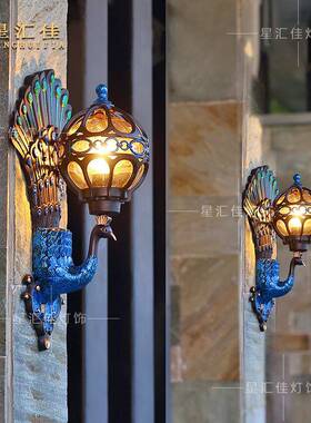 别户外壁灯防墅水大门口柱子围IAN墙花园式欧外复古院子室庭院阳