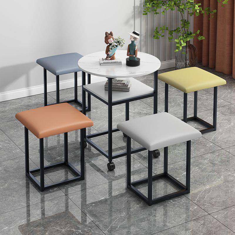 一阳休闲桌椅魔方餐桌折叠台餐四合家用小户型饭桌简WZT桌约轻奢