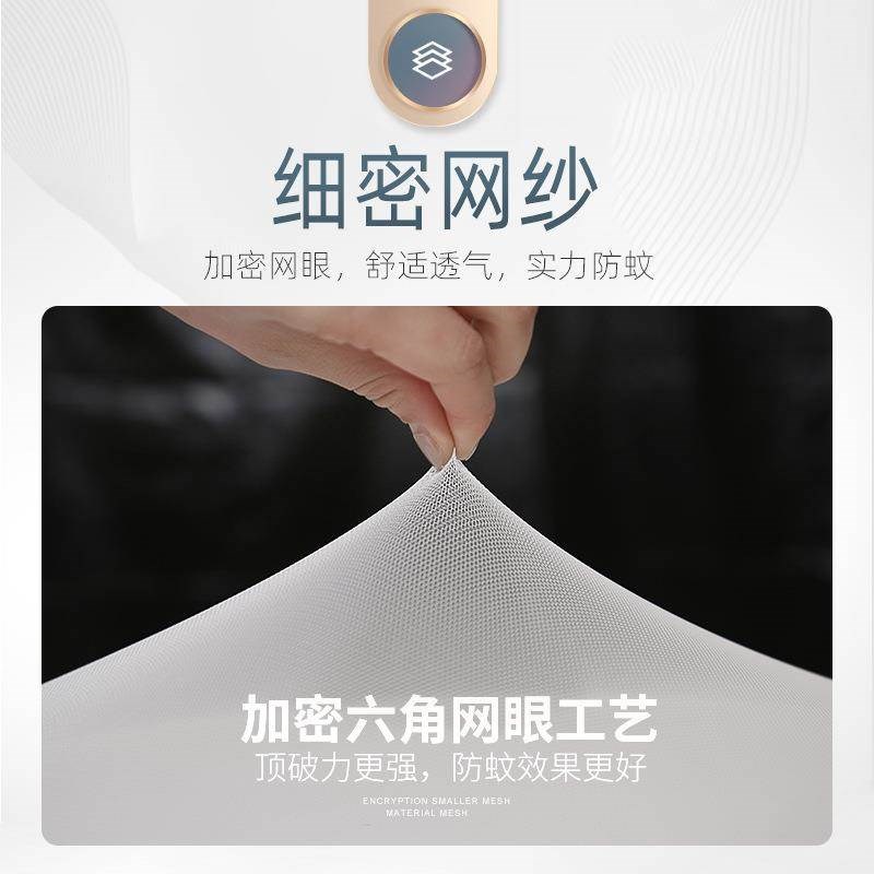 2025新款三开门1.8m蒙古包蚊帐加密加厚新型家用卧室免安装防尘顶