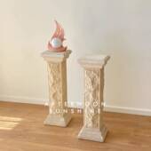 口复古电视柜厅天然客洞石茶桌玄关61620台边几进持款 式 家支具摆