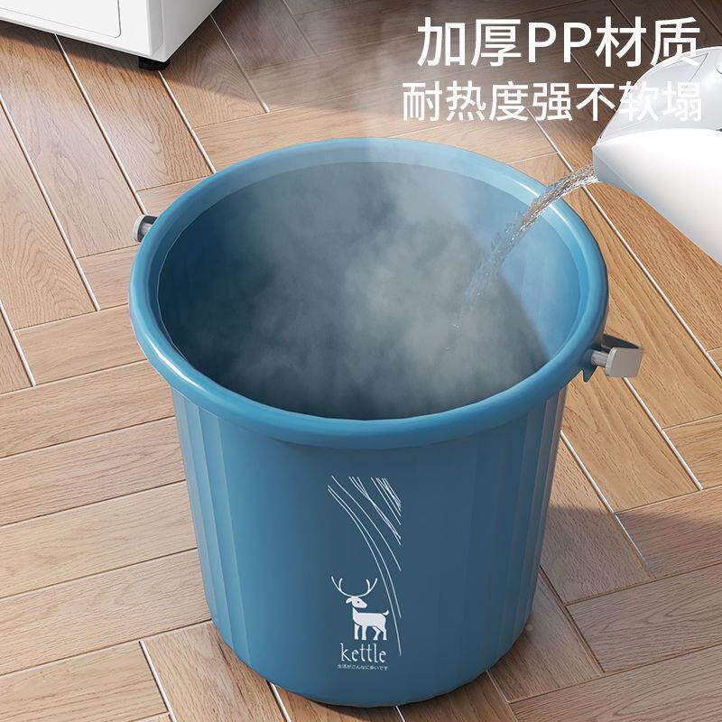 大号水桶家用储水用带盖提7210圆桶厚塑料桶舍加学生宿洗澡桶盆套