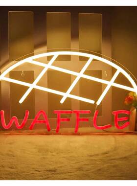 affle华夫饼LQW霓虹灯光文字气氛饰LED装造型发光发W广告牌