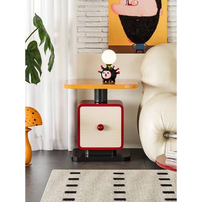 茶川田野可爱卡通彩色沙发创里边几PZC床头柜设计师款意马奥几角