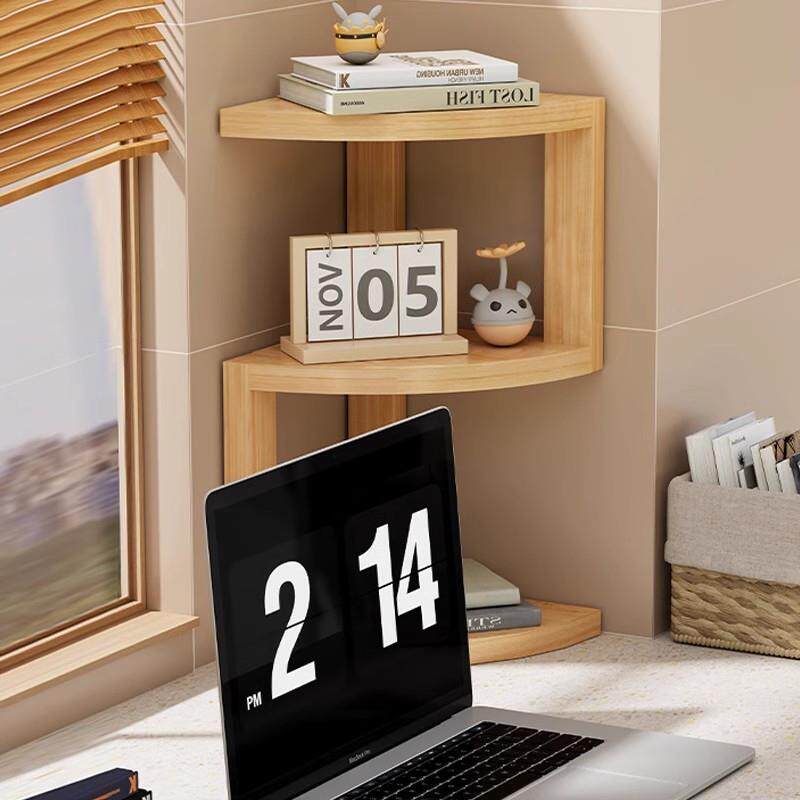 桌面置物架桌隔上板收架书转纳角架木质多层架UPL子书房台面拐角