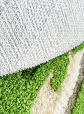 浴室地垫14747门户口卫生间洗澡防滑地垫门入柔软垫亲肤苔藓半圆