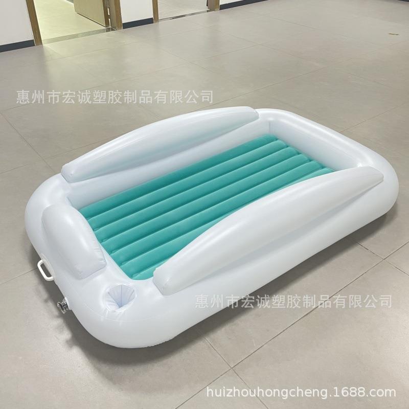 充气婴儿床带安充全护栏可折便叠携58779气婴幼儿植绒床儿童气充