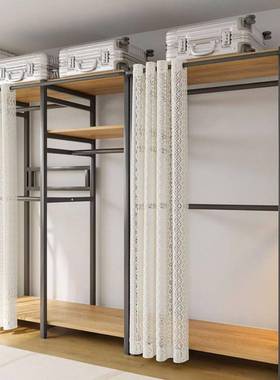 步服入式挂衣的衣衣AL-75494帽柜衣间开放式衣柜挂衣架落地卧室帽