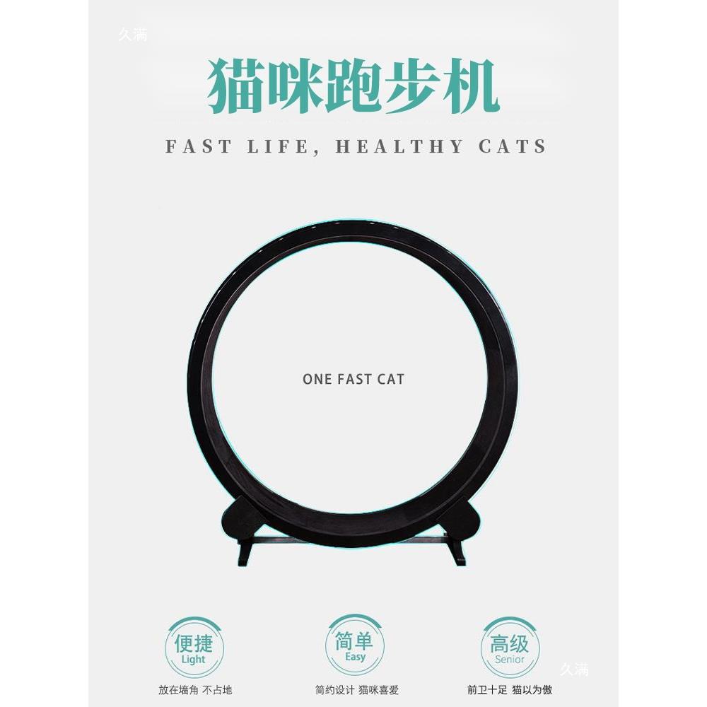 跑步猫跑轮猫猫咪小型滚轮运动健猫EJY身宠物转轮猫玩具猫爬机架