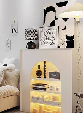 法式灯白色假壁炉装饰边40972带柜客厅入靠墙玄关置物架艺术展示