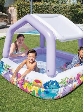 NTEX5770海池底世界遮阳水LKI池家庭充气水儿童户4外娱乐I泳池