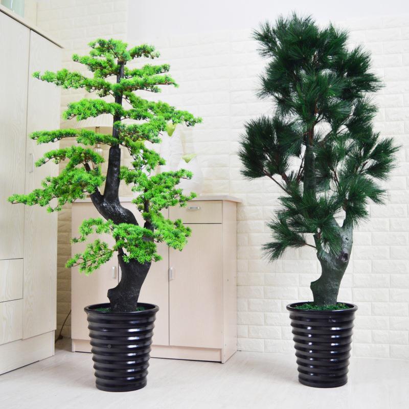 工厂盆栽田客仿真绿萝招财树植物店塑料花大摆件园套装迎厅客LXY