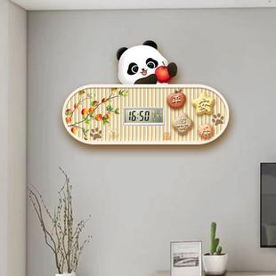 熊?儿童房挂墙时钟猫创意新钟表客挂钟厅画表PFG款 饰 餐厅电视墙装