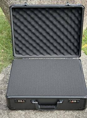 大现103012货号黑色铝合手提工具箱器设备样品展示箱配海金绵模仪