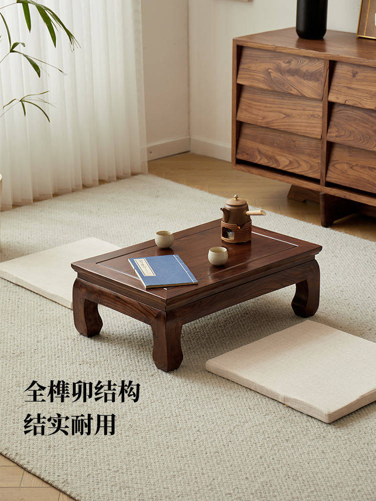 实木老榆木炕桌炕几矮桌吃饭桌餐桌飘窗榻榻米桌茶桌中式仿古方桌