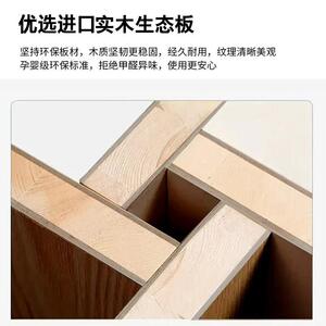 D玻门实木书柜柜整墙家带置物架示柜展QZY客厅璃一体靠墙储用物包
