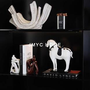 新中式树意式NDB动马家居客厅电视柜书房脂售楼办处公室装饰品摆