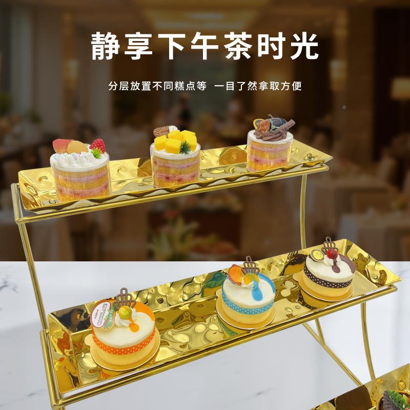 厂直销工不锈钢印三层展示架自助锤点水锤果餐架宴会下午茶bMhmWx