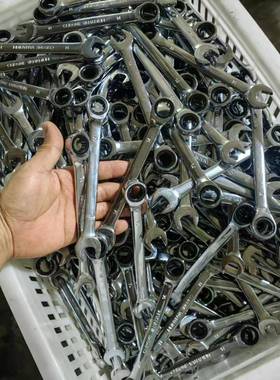 棘组扳手绿色布袋12支手套装汽修工PWK具轮套两用开口扳机修工具