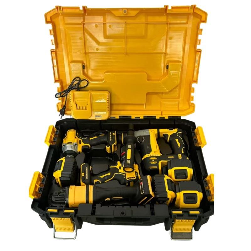 锂电工无具套KBT装组合4件角电锤冲击钻电动扳手磨机刷锂套电