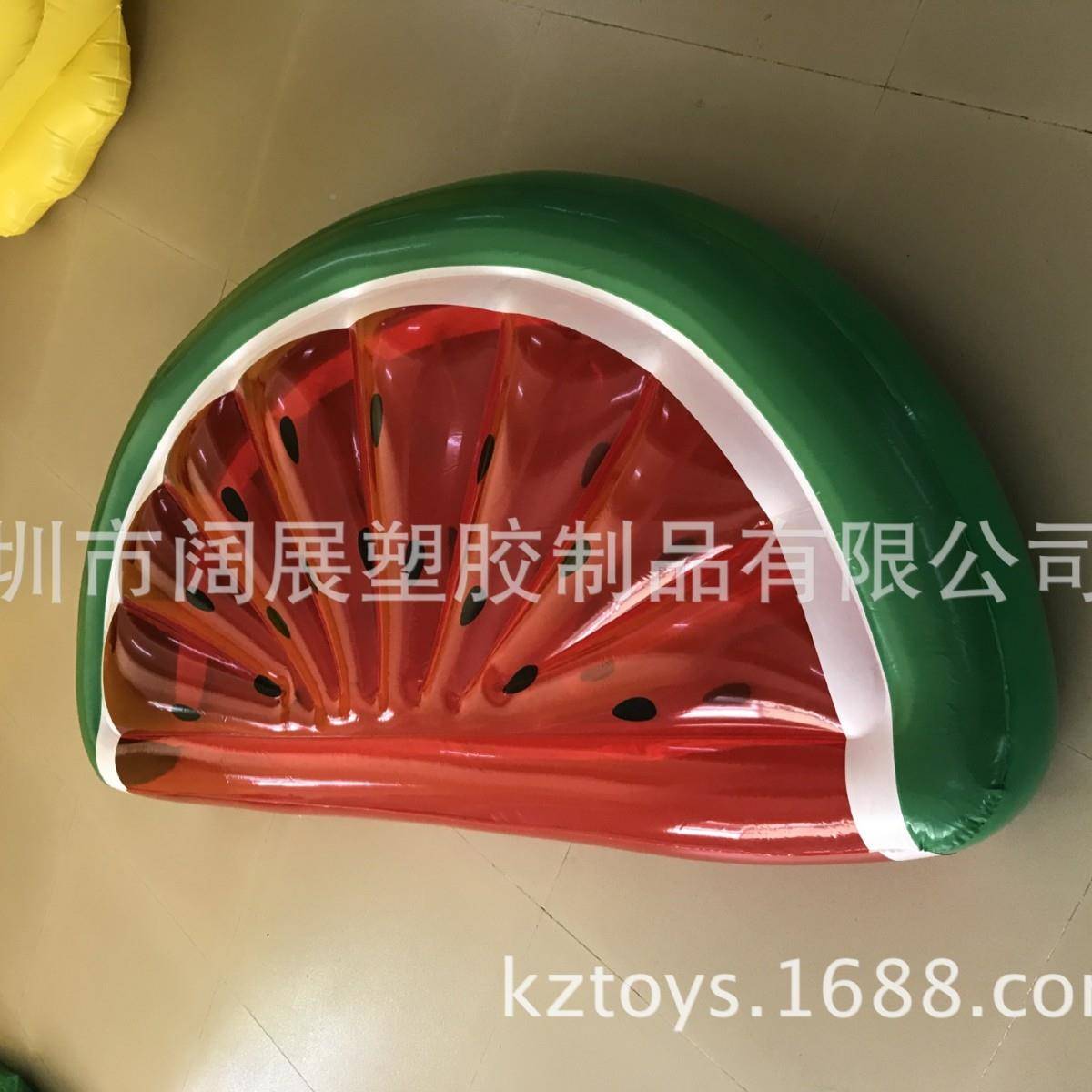 现货PVC充气紫WMN红色明半片西瓜排半个西浮瓜半边西透瓜浮排