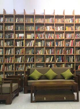 K松8定制老榆木书架F75HMS6M木书架隔断吊满柜实木书柜格子架定制