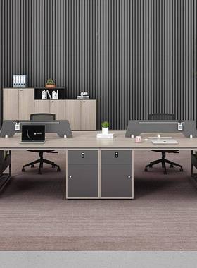 办公职员桌简代财务员35649工屏风桌工位双现4四六6人位卡座桌椅