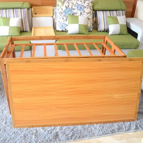 云峰实木烤架家用折叠长形烤火架取暖1桌茶几LGA火楠竹烤方火桌.2