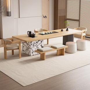 现代简约岛台实木茶桌椅新中式客厅办公室泡茶一体茶桌茶台一整套