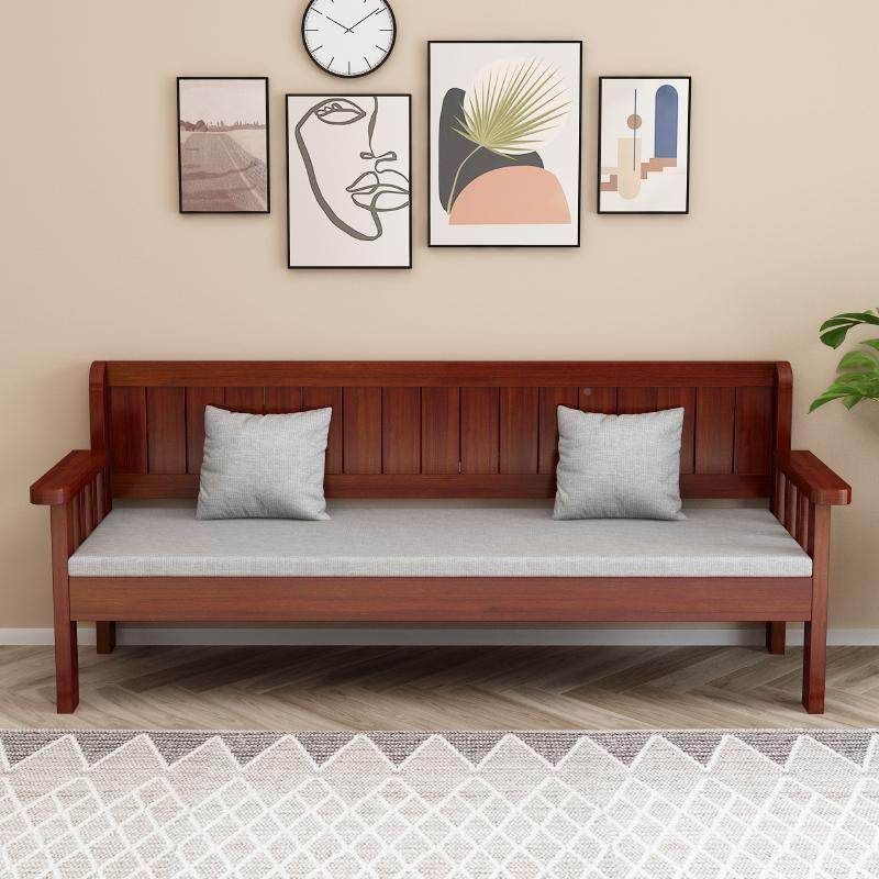 人实木ABH发组合新中式客沙厅简条约现代三人小户型阳台椅双靠背