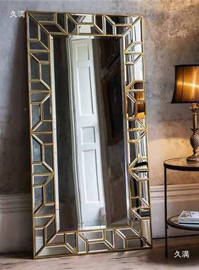 穿全衣镜装镜落地田园试衣镜舞蹈大镜子服镜支架镜子壁93060身挂
