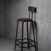 台高脚凳铁艺家用Y16靠背吧凳桌吧椅椅现代椅高子简约酒吧椅高脚