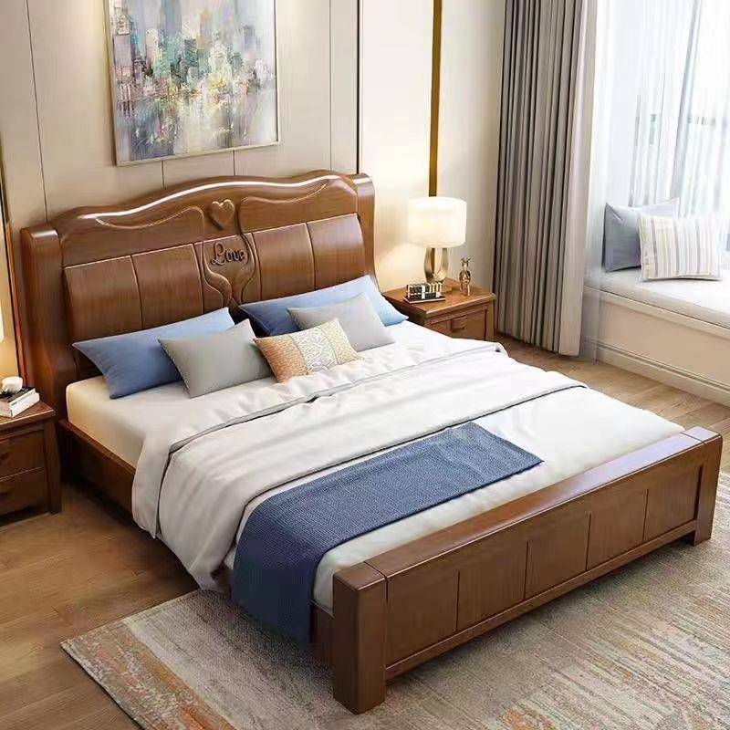 现代简15m经约济1835高箱储物床新.中式实木床1.米双人床2米主卧8