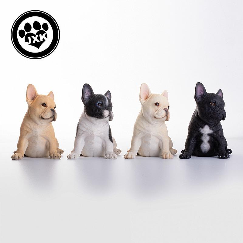 JX模K法国斗牛WPE犬仿真动物型可爱狗狗法牛家居品车内小汽摆饰件