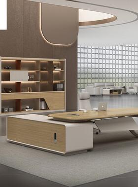 大经班桌椅室合老板桌办公组桌现NMX代轻奢总理领导办公总裁文件