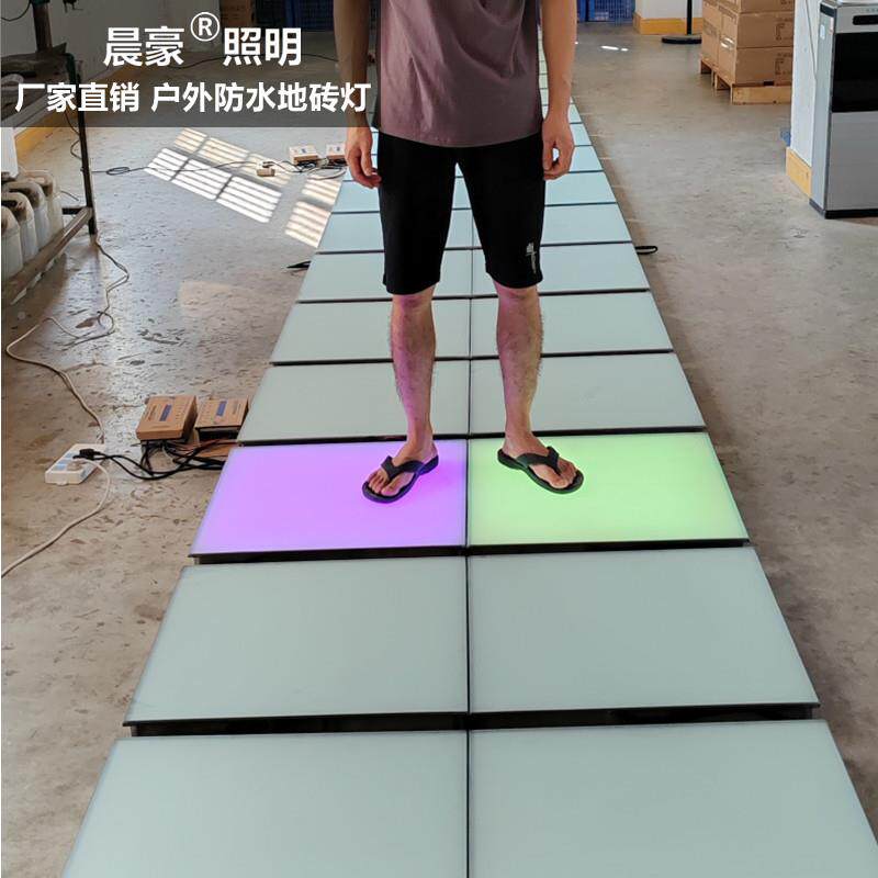 led方舞形感应地砖灯脚酒吧互动地埋灯正面发光发声踩台GXV地板灯
