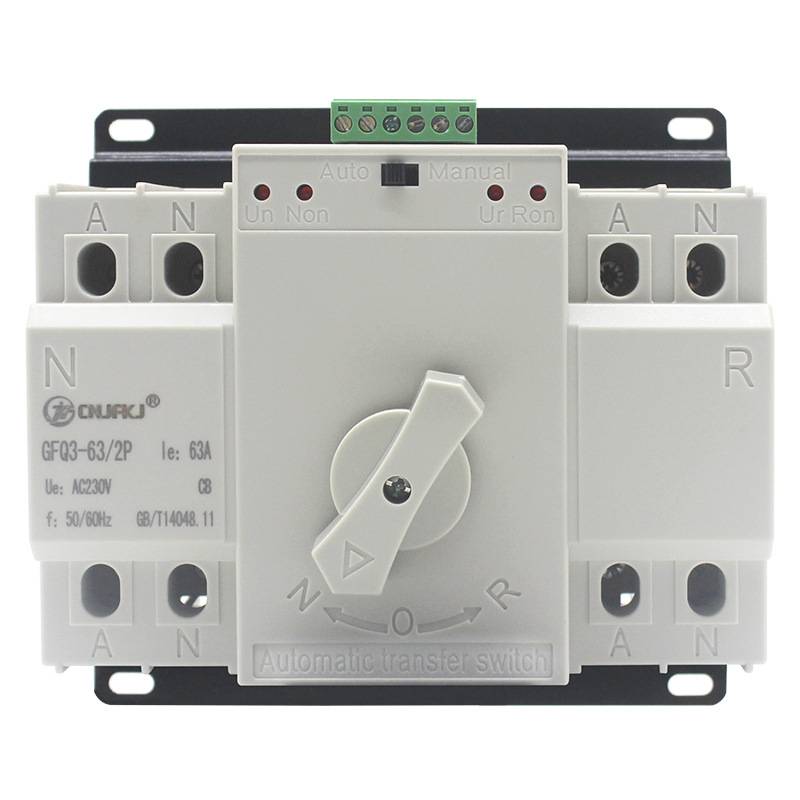 双电源自动转换开关单相220V2p63a备用电源手动切换开关380伏3P4P