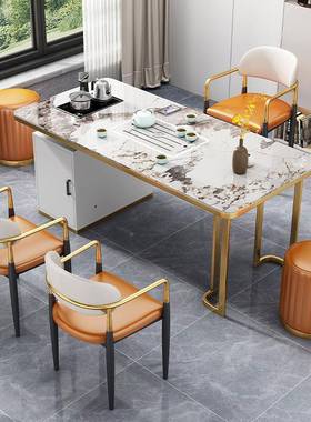 一茶几板桌椅体泡茶家轻用公家ZG-67108奢台办代阳台组合茶具办公