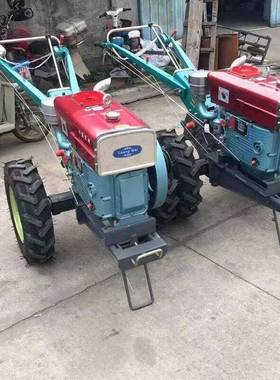 果大棚深园195耕犁开用沟机农运地输带车斗电启动柴油小型手扶拖