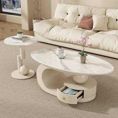 风奶油板客厅茶几岩RAS新茶简几款异形茶几小户型约岩板茶几桌子