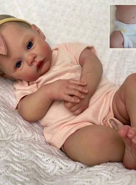 1寸Meadow生娃娃全软布身重搪胶8仿真婴儿玩具RB16生娃娃重Reborn