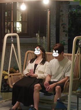 秋千户外庭院摇荡台秋ARF休闲椅网红花园露吊床室内阳台家用千吊